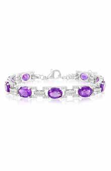 Oval White Topaz Bracelet