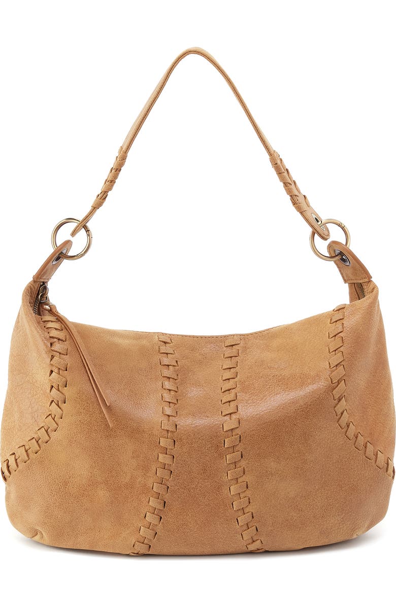 HOBO Opal Leather Shoulder Bag, Main, color, Hazel