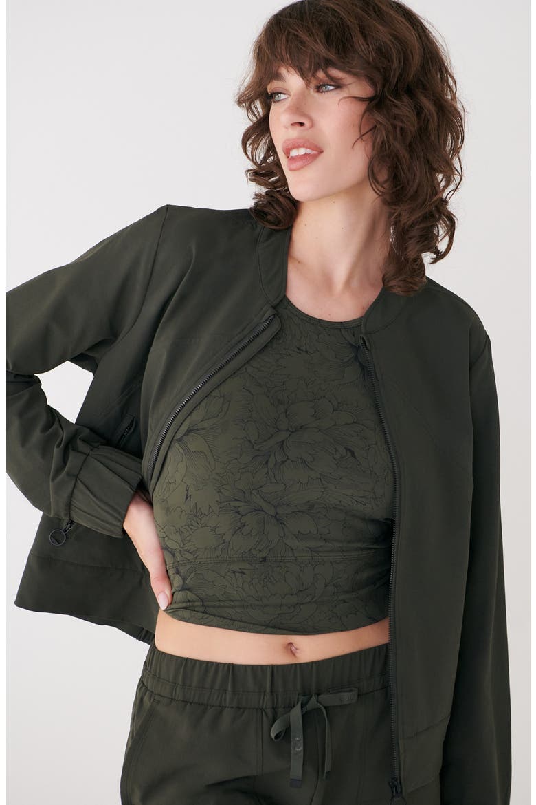 Momentum Tech Bomber Jacket, Alternate, color, OLIVE