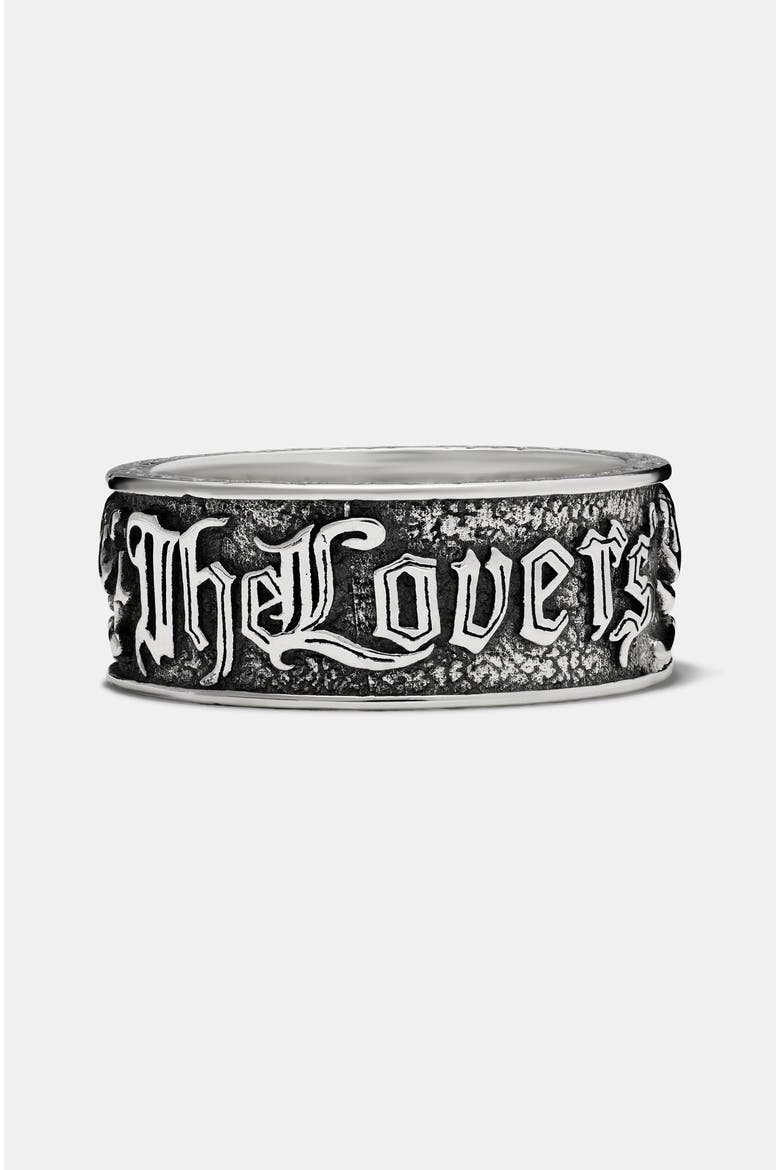 Amorata Thick Sterling Silver Ring, Alternate, color, Silver