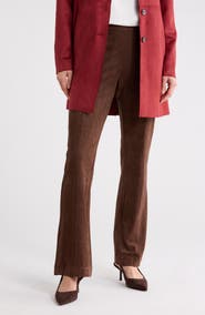 T Tahari Faux Suede Bootcut Pants