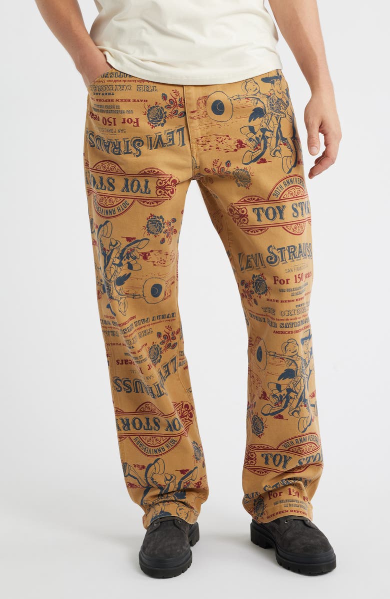 Levi's<sup>®</sup> x Disney Pixar<sup>®</sup> Toy Story Print Double Knee Canvas Carpenter Pants, Main, color,