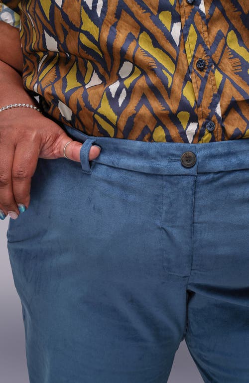 Wildfang The Empower Velveteen Trouser In Blue