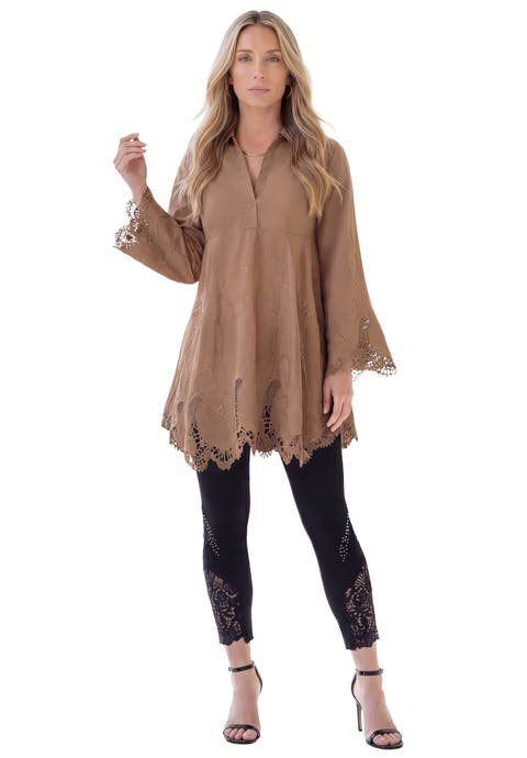 Poplin Embroidered Swing Tunic