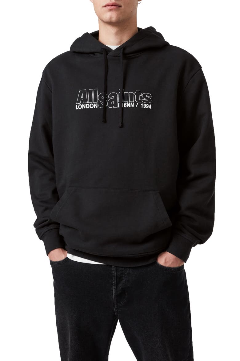 Men's Hollowpoint Graphic Hoodie, Main, color, JET BLACK