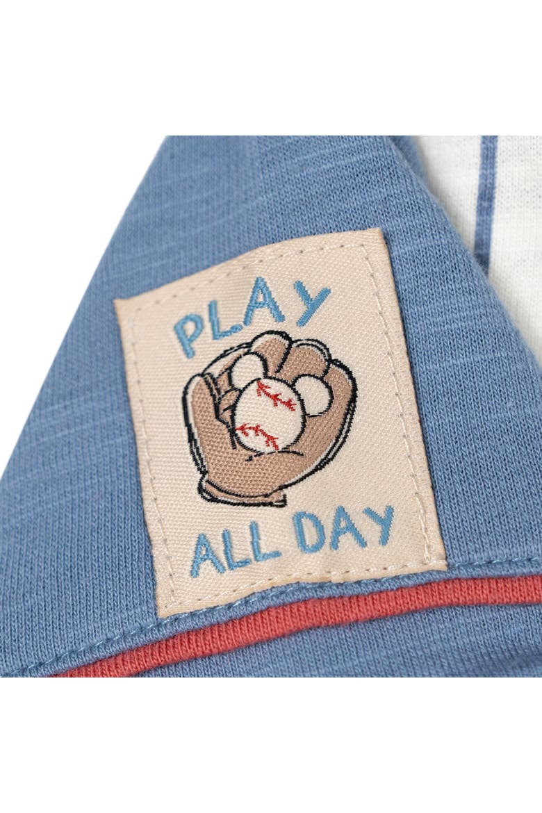 Mickey Mouse Baseball Romper and Hat Set, Alternate, color, Mickey Mouse Blue