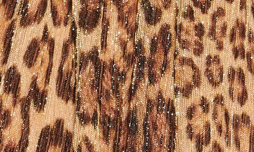 Ramy Brook Lilla Metallic Leopard Print Top In Brown