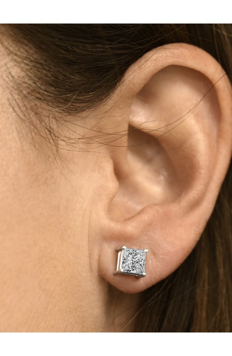 Bliss Diamond Certified 3Ct Princess Cut Diamond Studs 14k Gold Lab Grown, Alternate, color, 