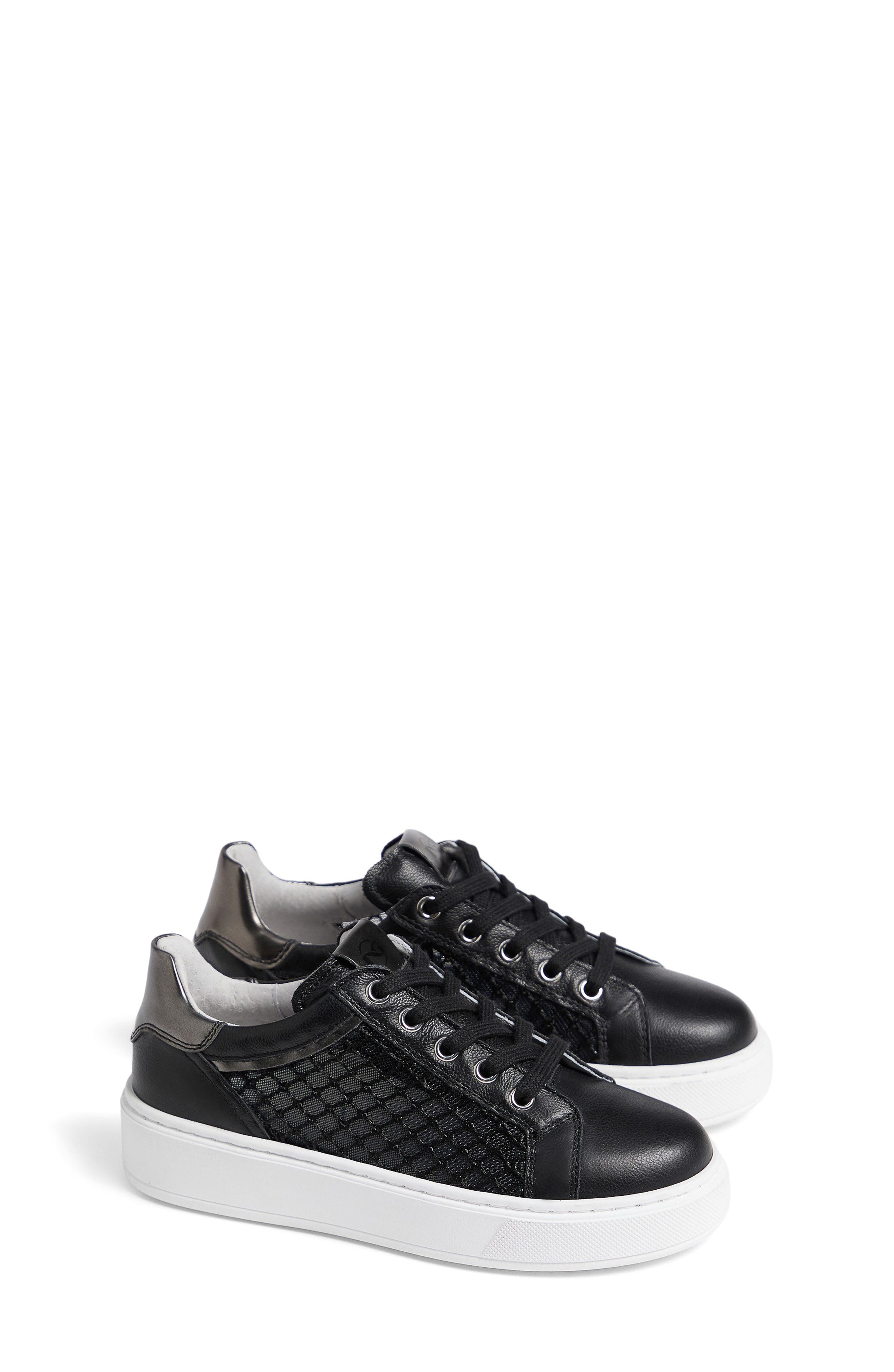 NeroGiardini Mesh Low Top Sneaker, Main, color, Black