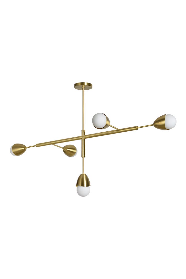 Naura Ceiling Light Fixture, Alternate, color, SATIN BRASS