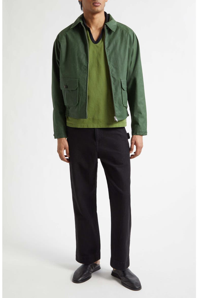 Waxed Cotton Coach's Jacket, Alternate, color, GREEN