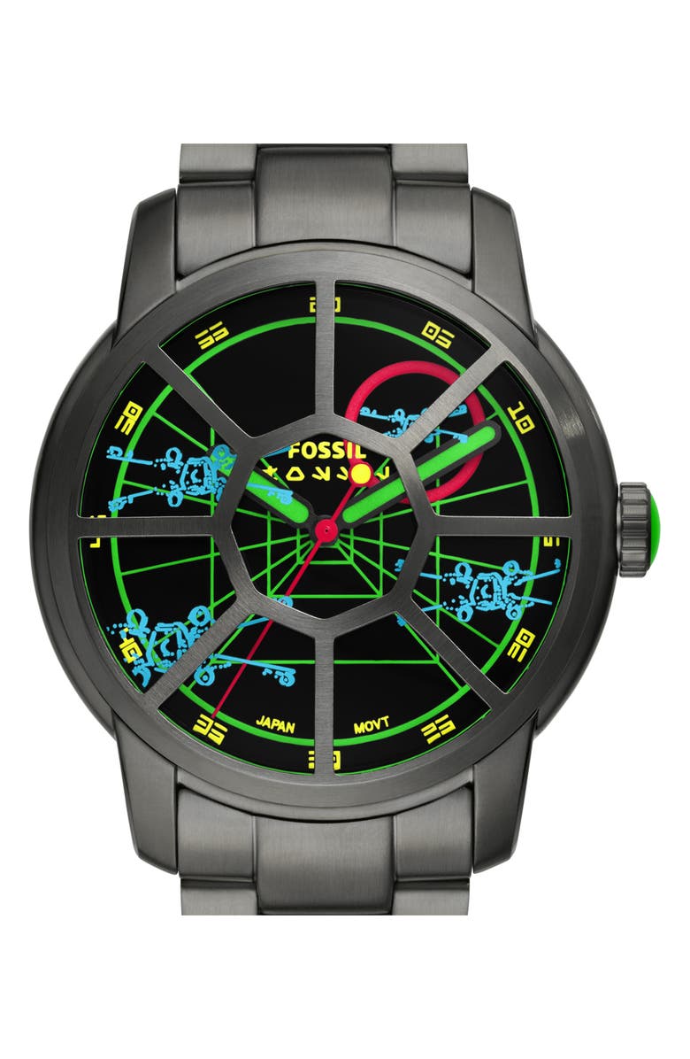 Fossil x Star Wars<sup>™</sup> Limited Edition TIE Fighter Bracelet Watch, 40mm, Alternate, color, 