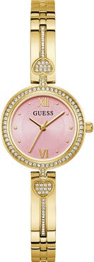 GUESS Lovey Crystal Bracelet Watch, 27mm