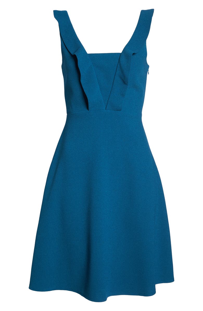 Maggy London Ruffle Neck Dress, Alternate, color, 