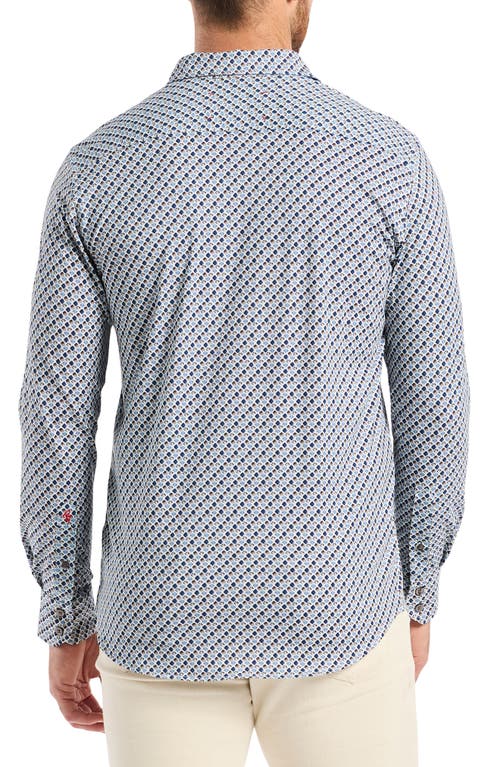 Robert Graham Cooper Geo Stretch Cotton Button-up Shirt In Multi