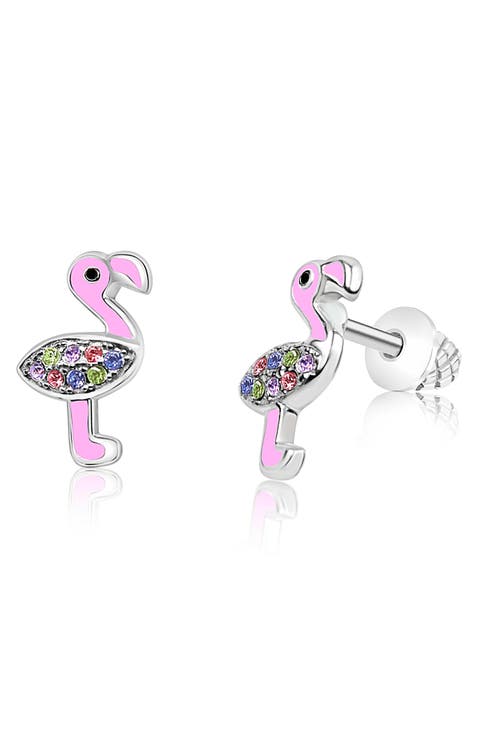 Kids' Flamingo Stud Earrings