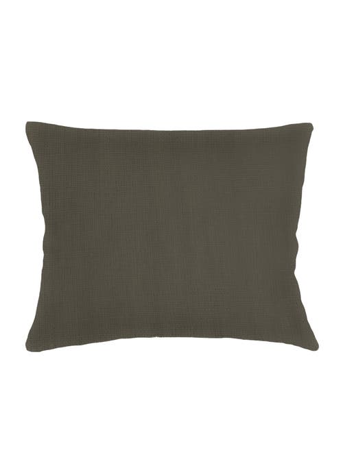 Anaya So Soft Linen Luxe Blue Dutch Euro Pillow With Down Alternative Insert In Hunter