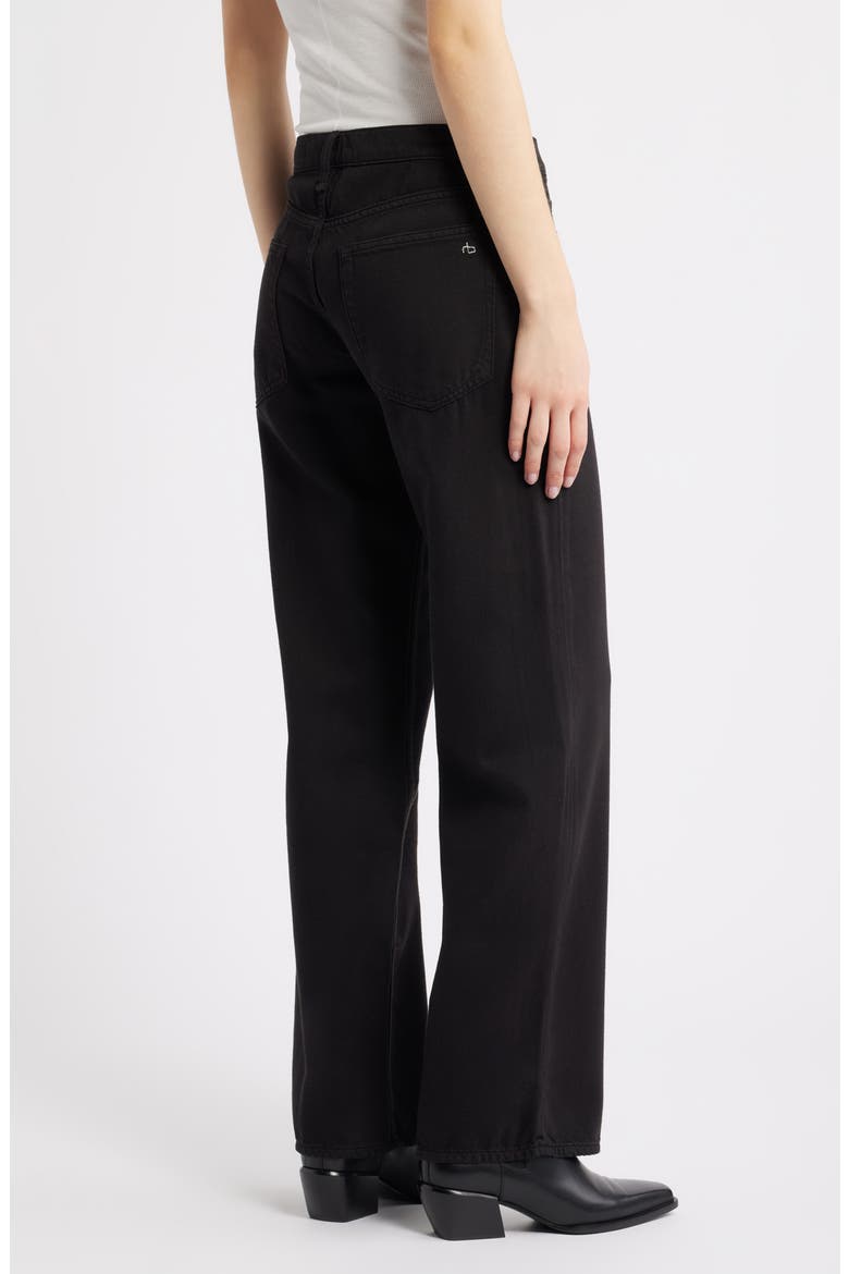 Cam Featherweight Low Rise Relaxed Straight Leg Jeans, Alternate, color, BLACK