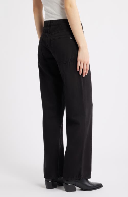 Rag & Bone Saige Straight Leg Jeans In Black
