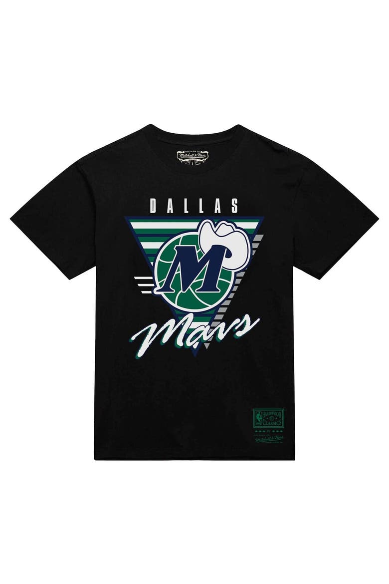 Men's Mitchell & Ness  Black Dallas Mavericks Worldwide Collection Tri-Logo T-Shirt, Alternate, color, Black