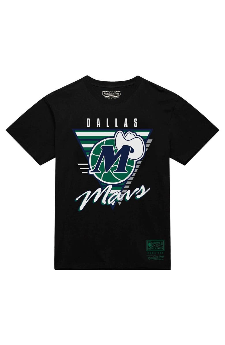 Mitchell & Ness Men's Mitchell & Ness  Black Dallas Mavericks Worldwide Collection Tri-Logo T-Shirt, Alternate, color, Black