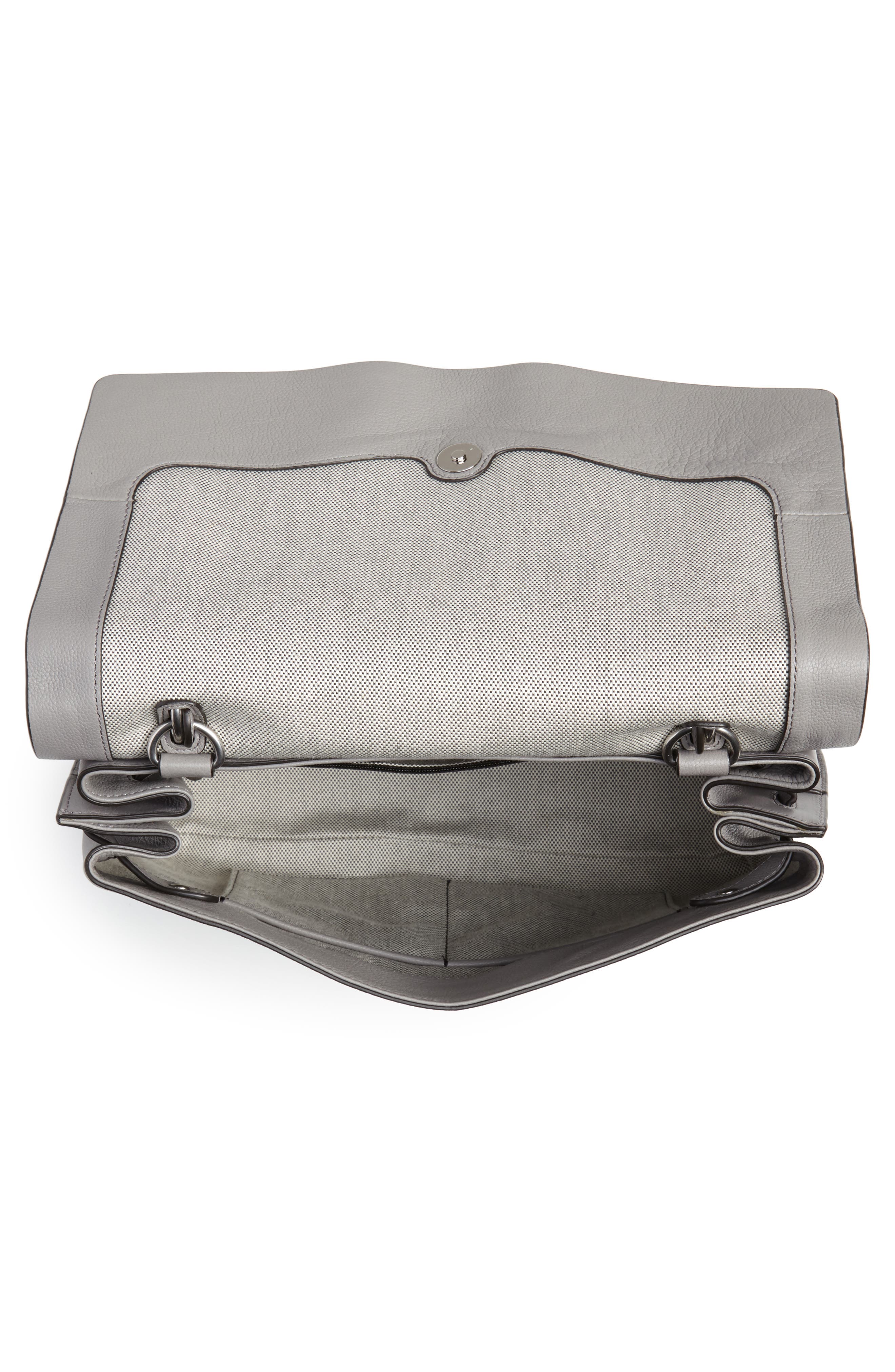 Stella Leather Satchel, Alternate, color, GREY
