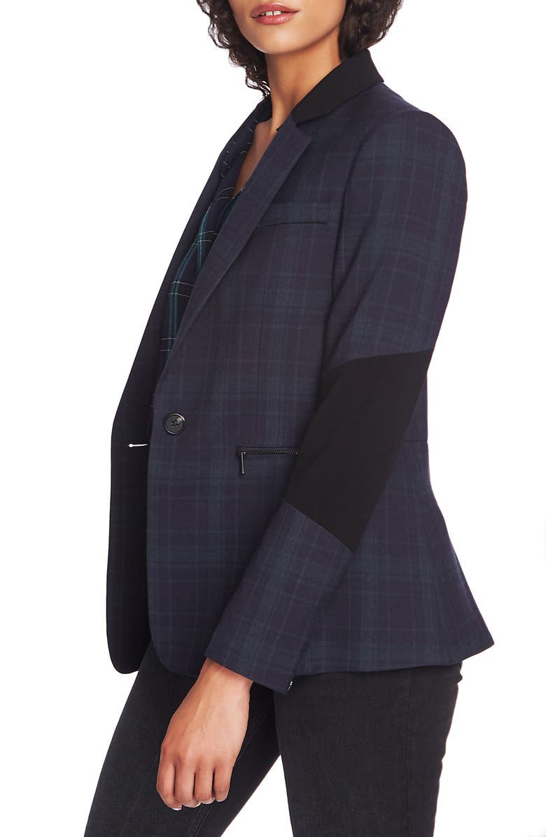 1.STATE Wild One Contrast Panel Plaid Blazer, Alternate, color, 