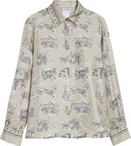 Max Mara Fado Silk Button-Up Shirt