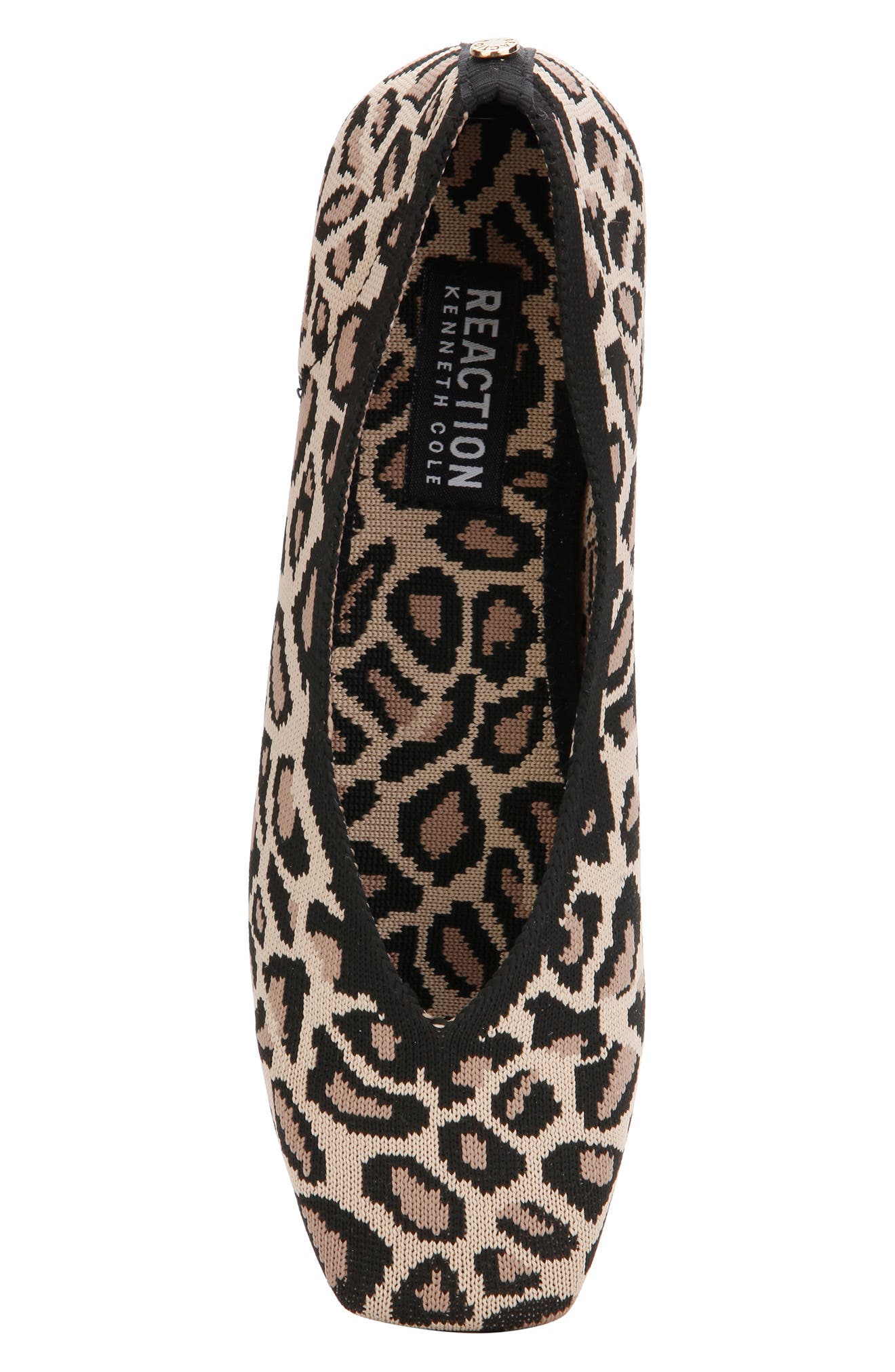 Square Toe Knit Ballet Flat, Alternate, color, LEOPARD