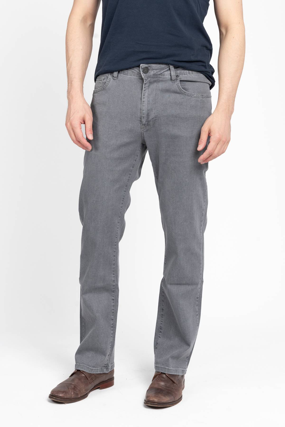 Jack Of Spades High Roller Fit Five Pocket Jeans in Grey 