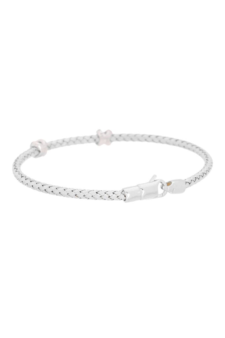 Pavé Diamond 'X' Bangle Bracelet - 0.10 ctw, Alternate, color, WHITE GOLD
