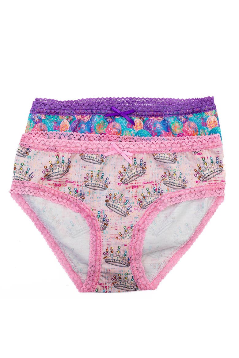 Girls' Lace Trim Underwear, Slumber Party 2 Pack - Little Kid, Big Kid, Main, color, Multi