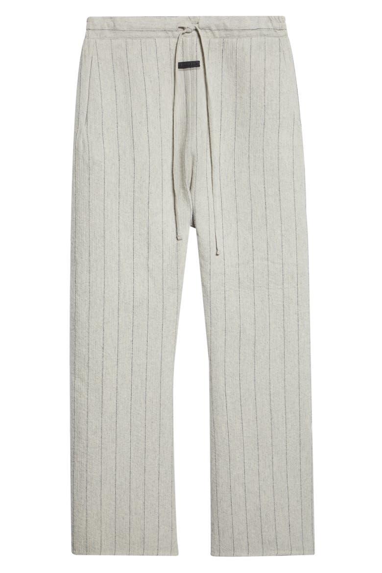 Stripe Baseball Flare Leg Wool Blend Pants, Alternate, color, LIGHT BEIGE / BLACK
