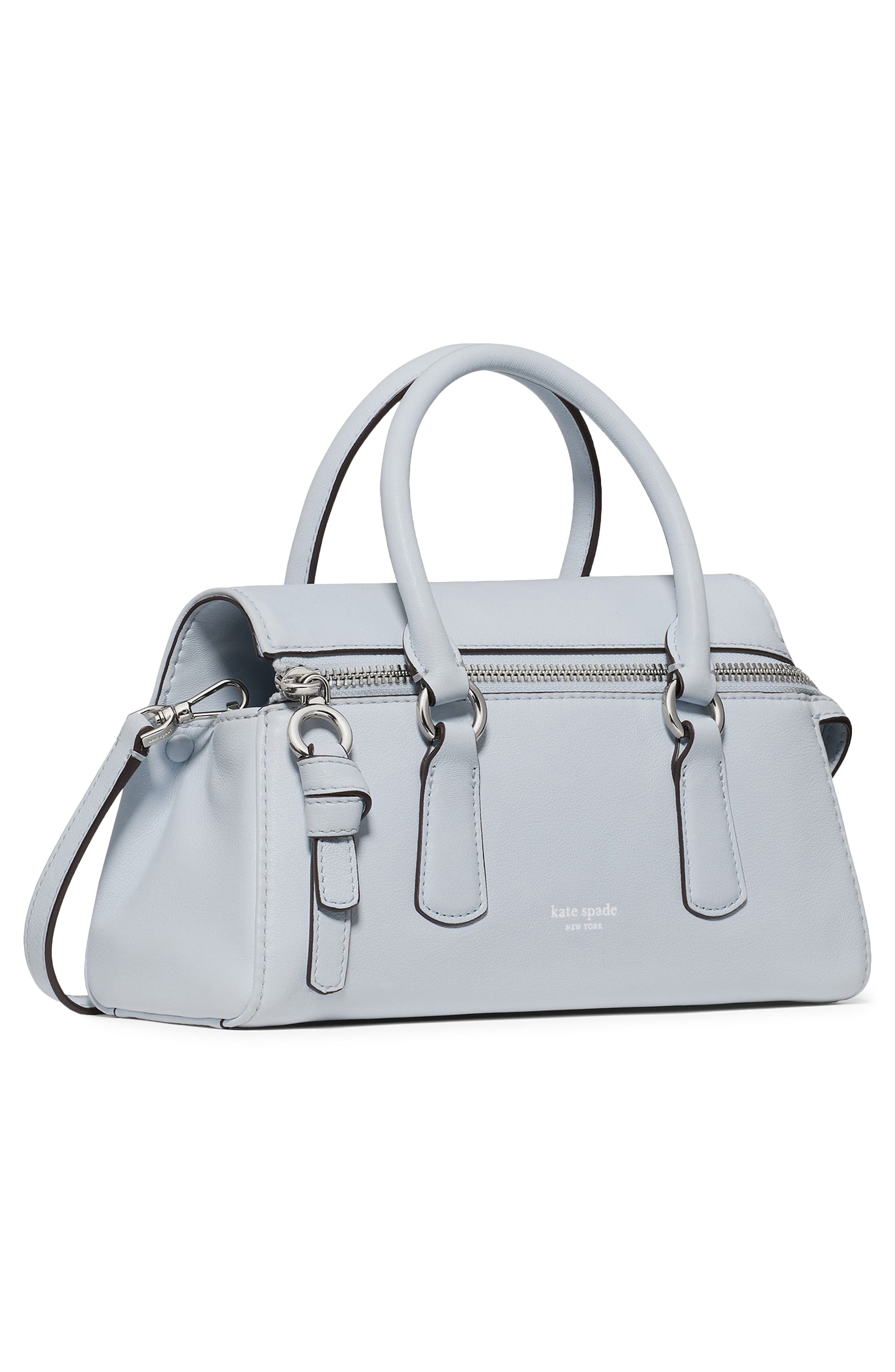 bond smooth leather mini handbag, Alternate, color, PALE SAPPHIRINE