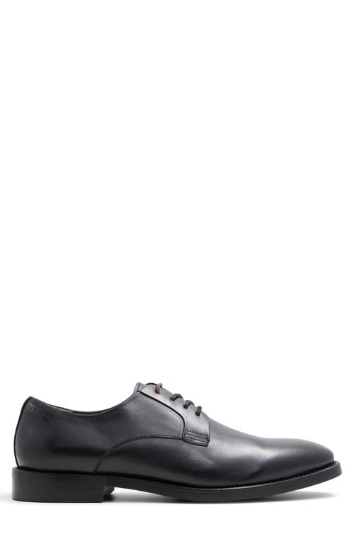 Ted Baker London Regent Derby In Black Crust Leather Tumbled