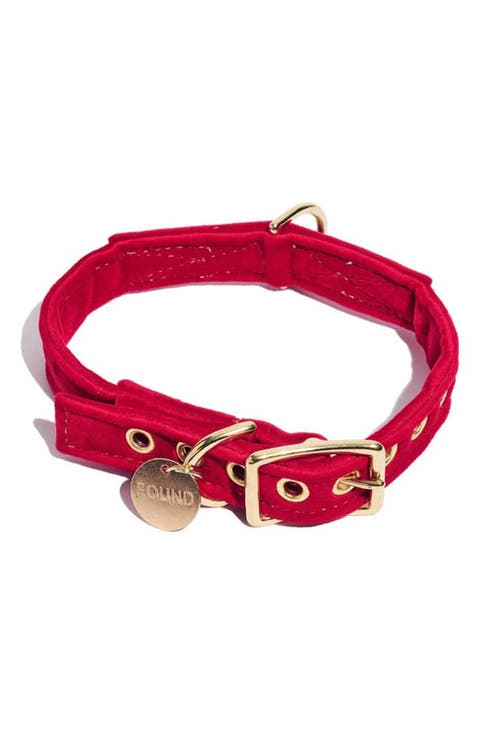 Red Velvet Dog Collar