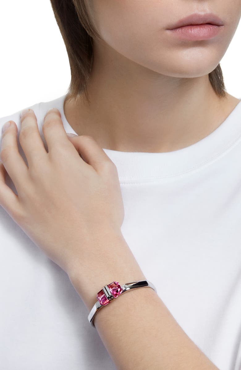 Swarovski Lucent Crystal Hinged Bangle Bracelet, Alternate, color,