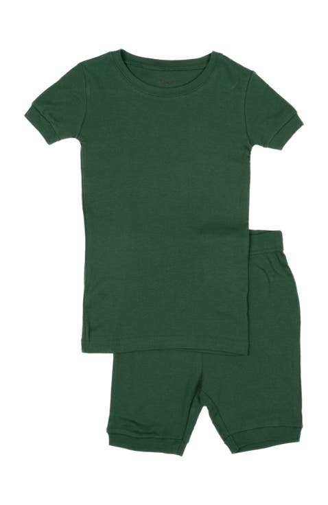 Kids Short Sleeve Cotton Solid Matching Family Pajamas (Toddler, Little Kid & Big Kid)