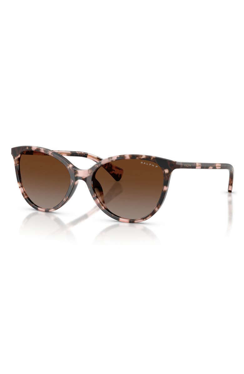 Ralph Lauren 57mm Polarized Phantos Sunglasses, Alternate, color, Rose Havana / Brown Polar