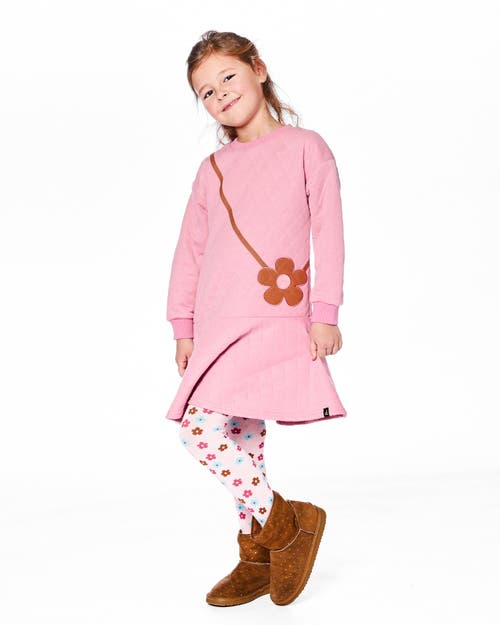 Deux Par Deux Quilted Dress In Pink