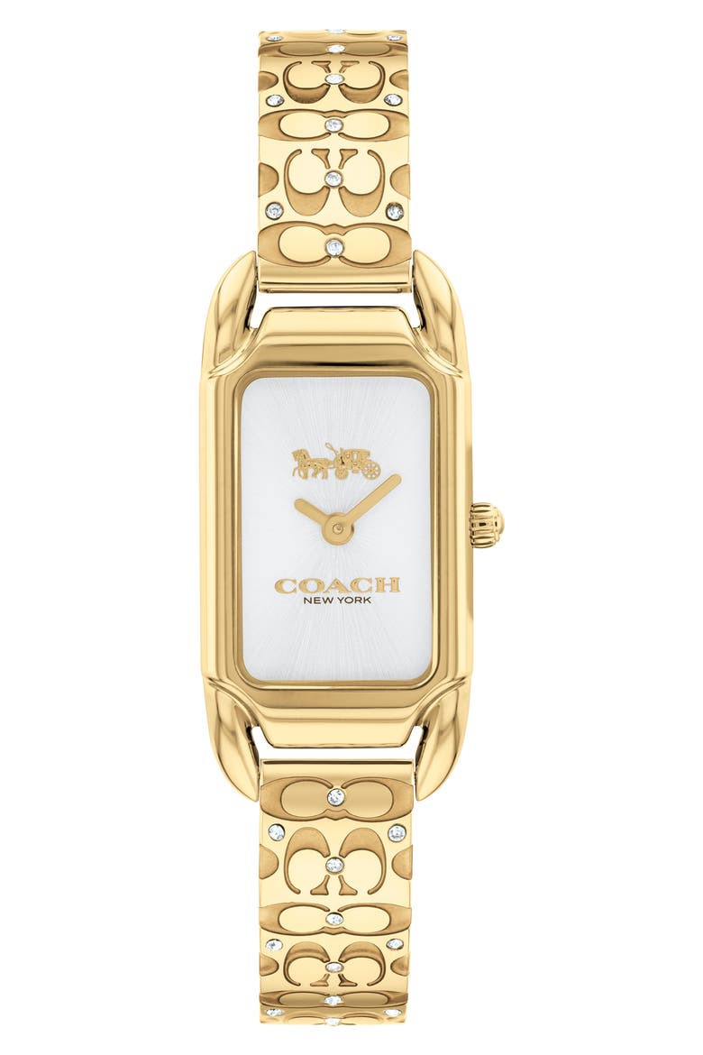 Cadie Crystal Rectangular Bracelet Watch, 17.5mm x 28.5mm video