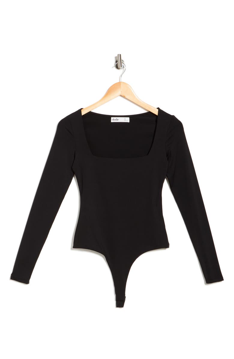 Elodie Square Neck Long Sleeve Bodysuit, Alternate, color,