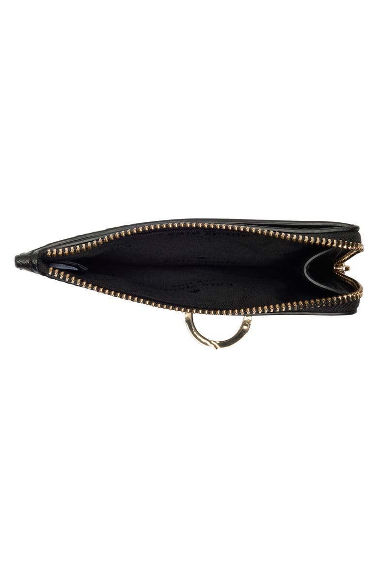 cameron medium l-zip card holder, Alternate, color, BLACK