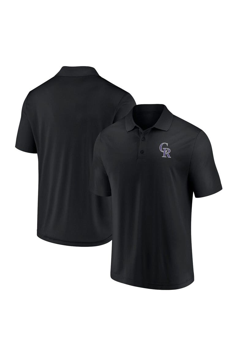 Men's Fanatics Branded Black Colorado Rockies Winning Streak Polo, Main, color, Black