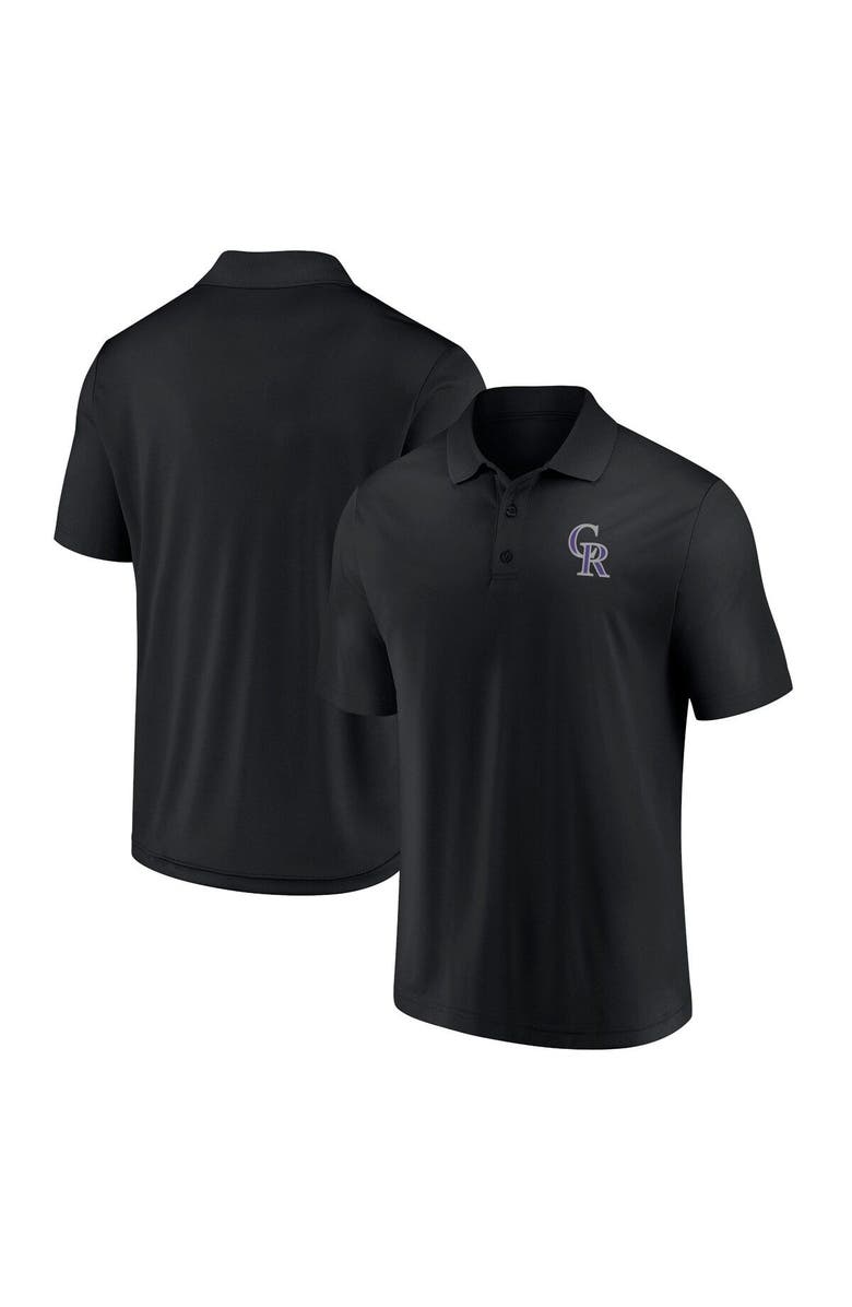 FANATICS Men's Fanatics Branded Black Colorado Rockies Winning Streak Polo, Main, color, 