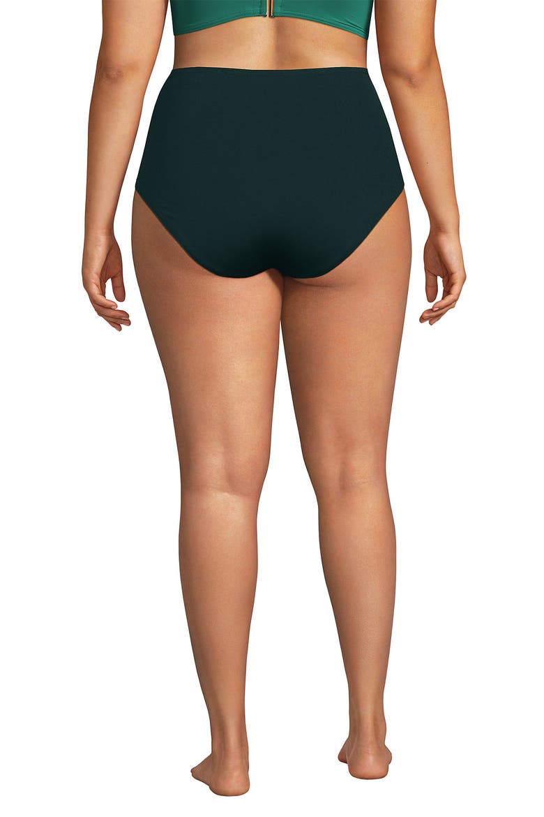 Cheeky High Waisted Bikini Bottoms, Alternate, color, Deep Balsam