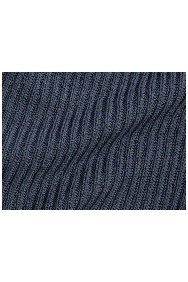 Organic Cotton Ribbed Throw Blanket, Alternate, color, DUSK