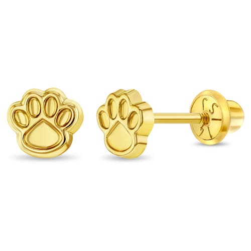 In Season Jewelry 14k Dog Paw Earrings in Gold at Nordstrom