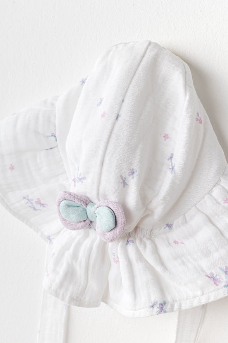 Butterfly Muslin Bow Hat, Alternate, color, White