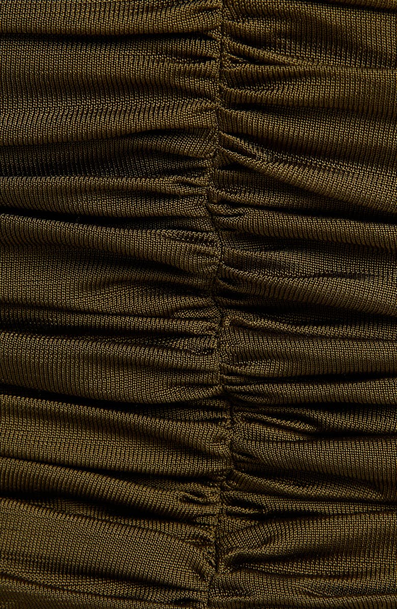 TOM FORD Ruched Silk Blend Miniskirt, Alternate, color, Fg501 Khaki